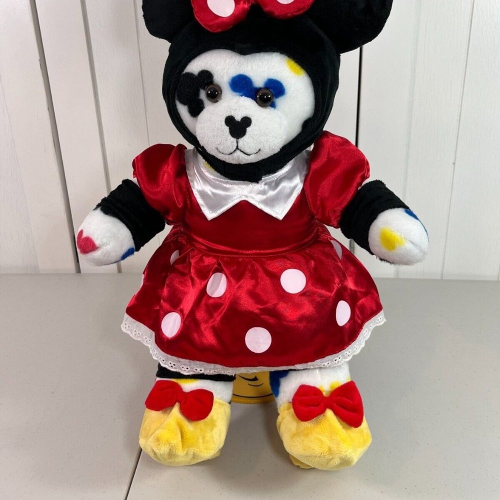 Build A Bear Downtown Disney White Bear W/ Minnie Mouse Costume View 2
